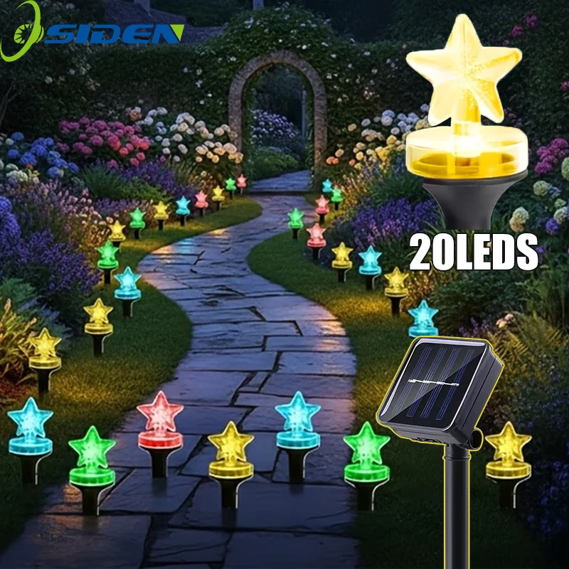 

Солнечные светильники Solar Star для газона, 8 режимов освещения, водонепроницаемые, уличные, декоративные, для сада, двора, дорожек