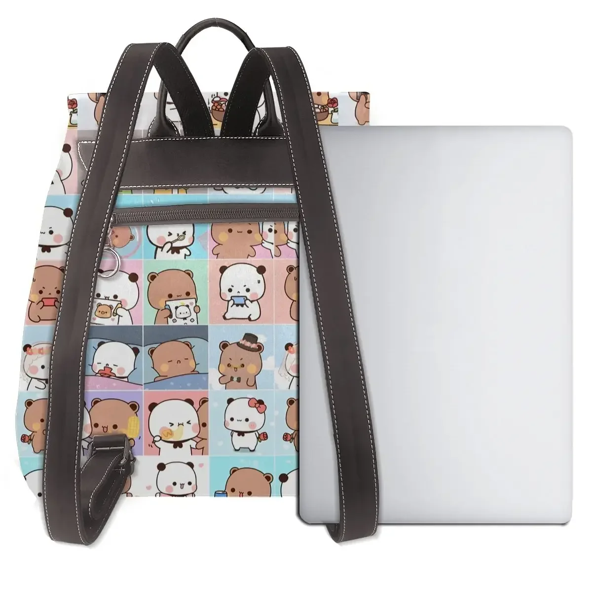 Bubu dudu nova mochila feminina designer de alta qualidade couro simples moda mochila grande capacidade