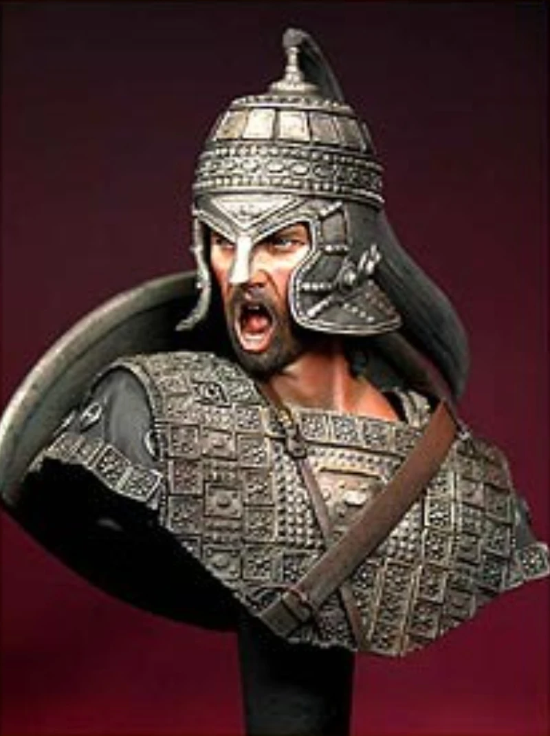1/10 Scale Die-Cast Resin Bust Model Kit Ancient Greek Warrior Statue Unassembled and Unpainted