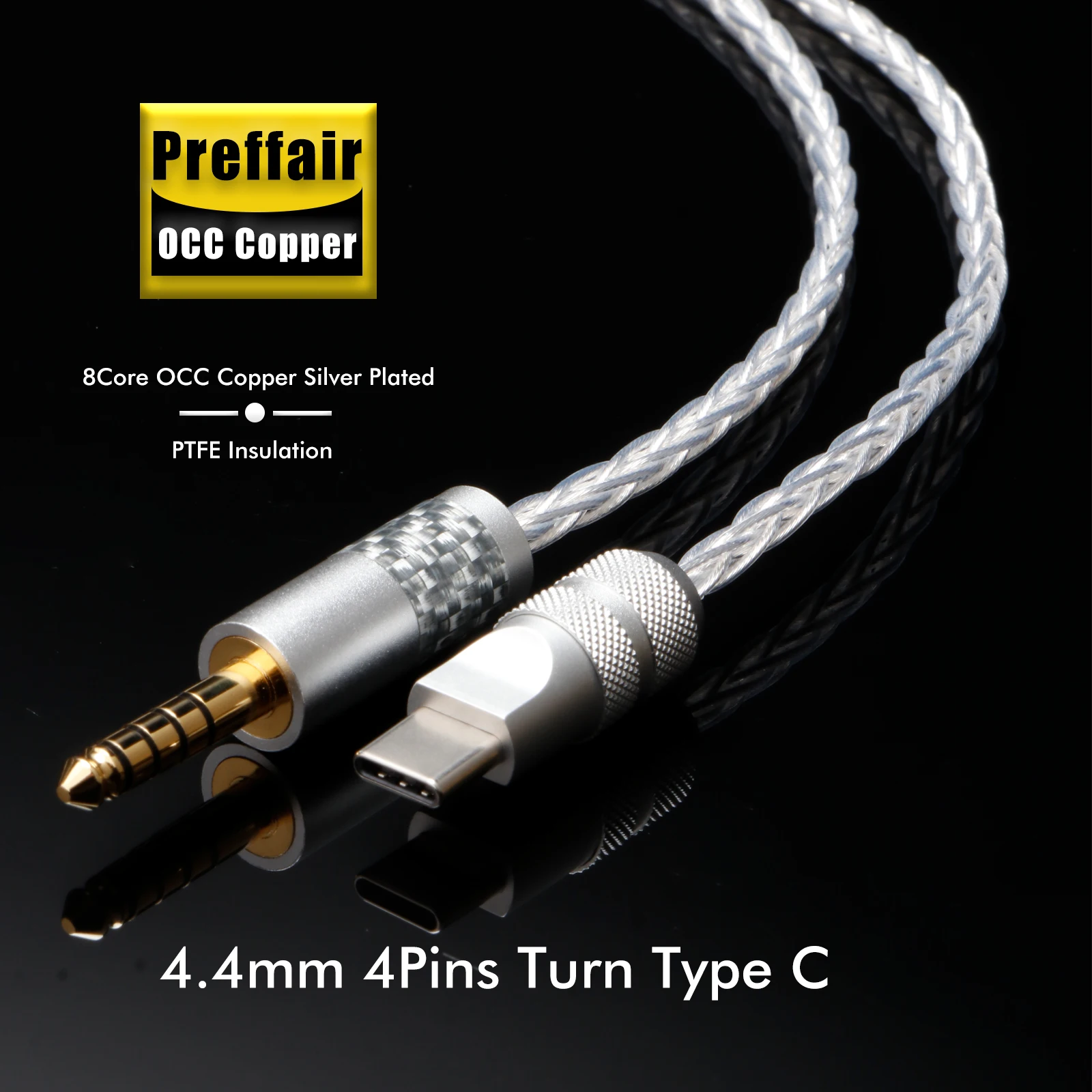 Kabel adapter USB typu C na 3,5 mm 2,5 mm 4,4 mm, kabel audio DAC typu C do telefonu komórkowego, tabletu, głośnika, samochodowego AUX, itp. — zdjęcie produktu 5