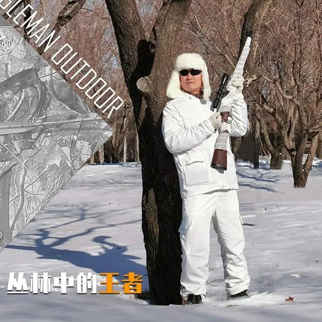 Traje camuflaje blanco para nieve transpirable y ligero
