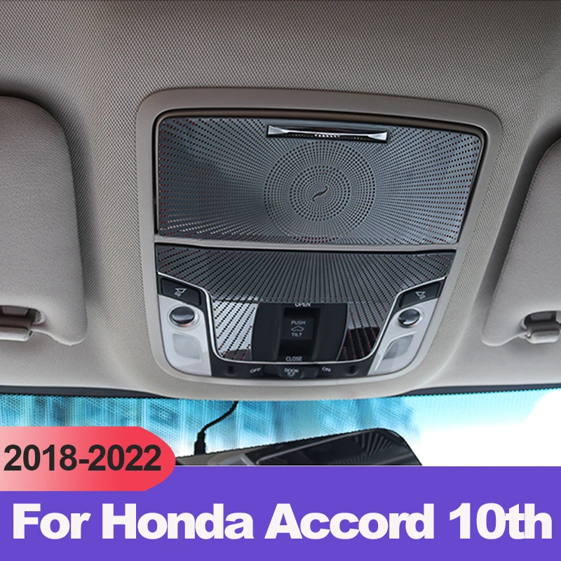 لهوندا أكورد X 10th 2018 2019 2020 2022 باب السيارة مكبر الصوت الفولاذ المقاوم للصدأ غطاء إطار الكسوة ملصق الملحقات الداخلية