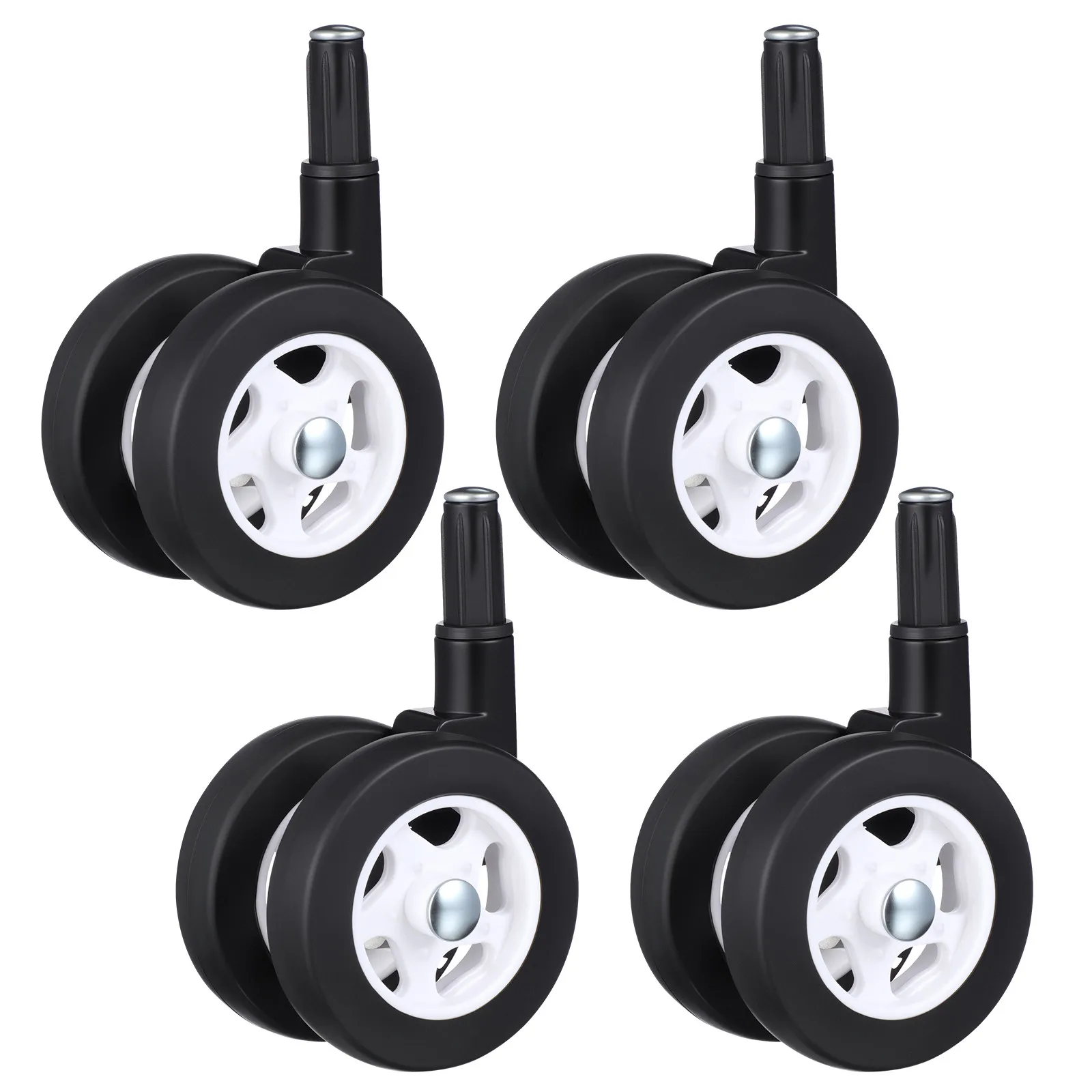 4Pcs Wear-Resistant Stroller Wheel Replacement Set Silent Rotation Easy Install Removable Caster for Babies Strollers Walker