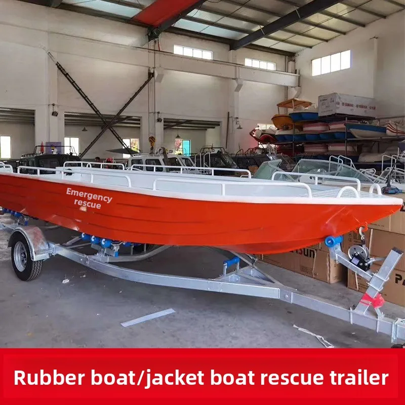 مقطورة قارب الاعتداء FRP قارب الاعتداء، قوس بقعة المطاط قارب مقطورة الرف #4