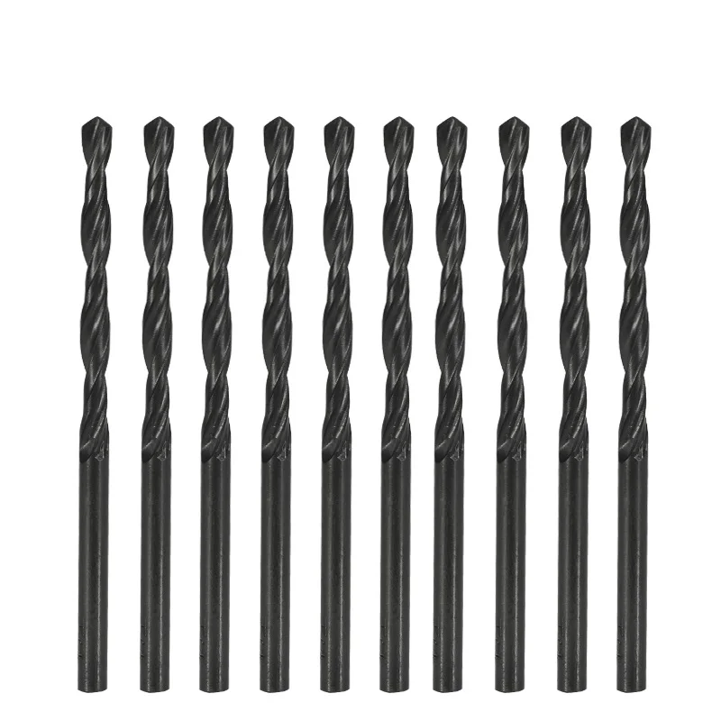 10 pces ajustaram o bocado de broca 2.0-4.0mm da torção de hss que nitrriding revestiu o conjunto de madeira do cortador do furo do metal da broca da arma