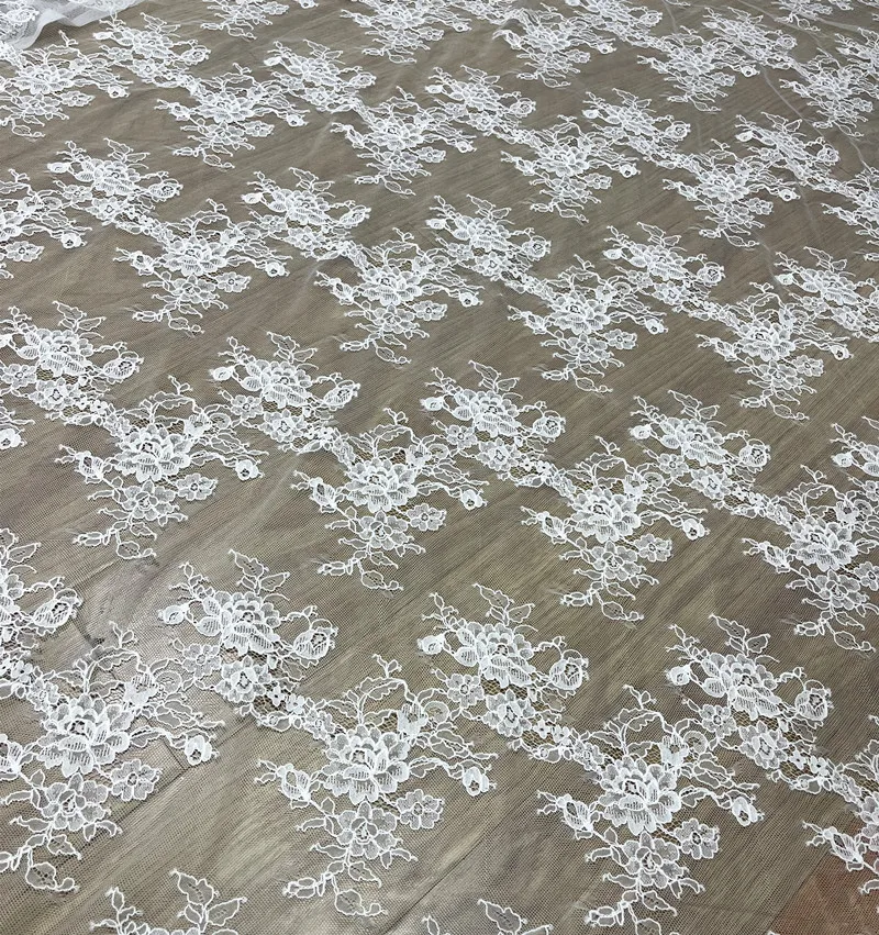 150CM Wide Off White Soft Lace Thick Cotton Quality Florals Decorative Lace 1 Meter Price