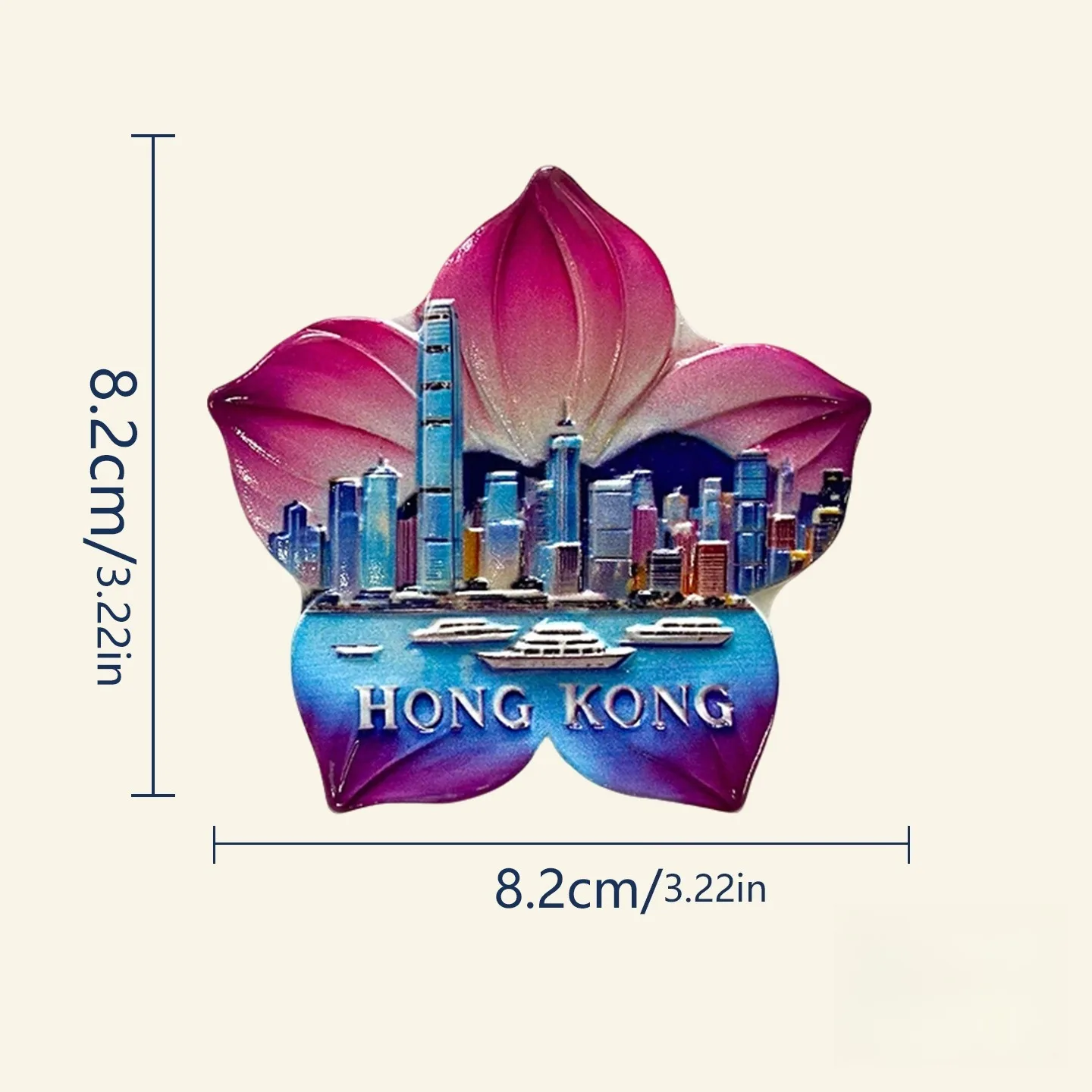 Victoria Harbour HongKong 3D Fridge Magnets UV Printing Crafts Resin Refrigerator Magnets Sticker Souvenir Gift Home Decoration