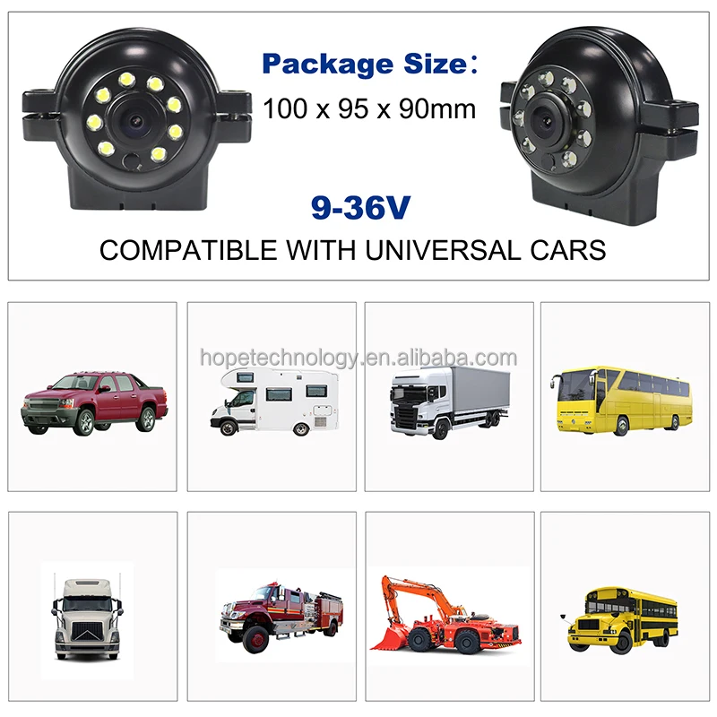 HOPE Metal Shell 11 Luci LED IR Visione notturna Impermeabile IP68 1080P AHD Telecamera posteriore