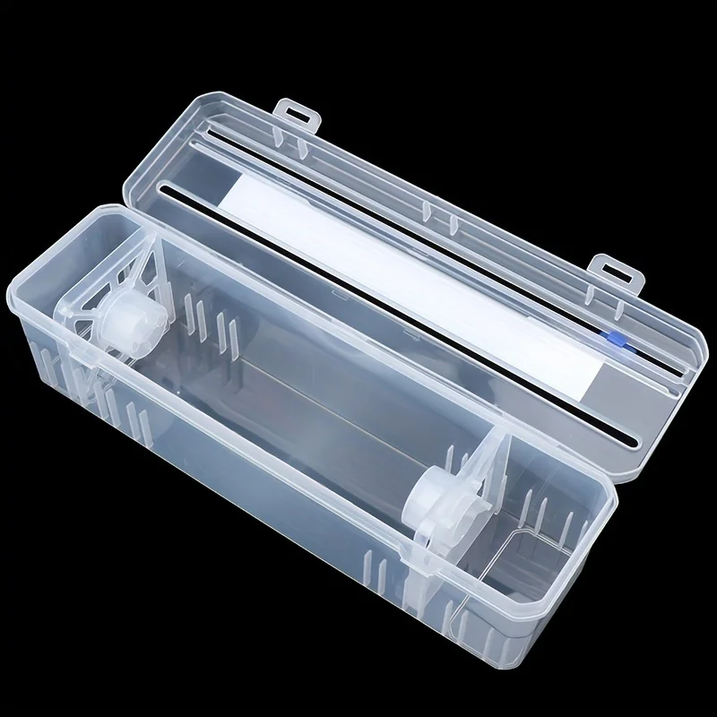 Convenient Sliding Cling Film Dispenser - Reusable Kitchen Packaging Cutter, Battery Free, Suitable For Daily Use