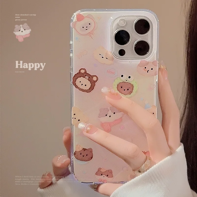 

Double LayerIMDPhone Case Applicable14Apple15promaxCute Animals All Over the Screeniphone13promax/16
