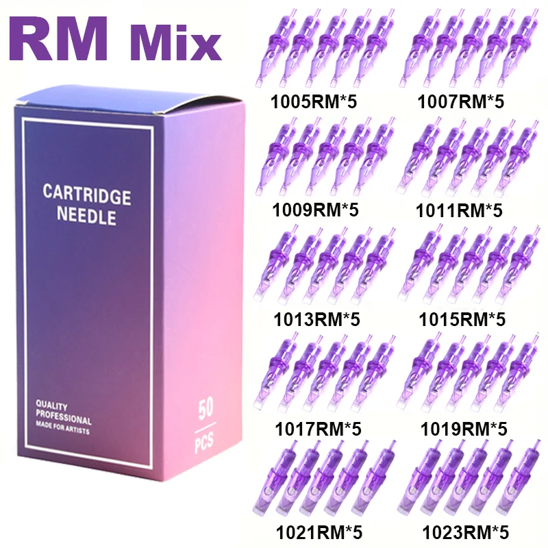 

50/100 шт. Mixd SIze изогнутый картридж с иглами для татуировки Magnum 5/7/15/17/19RM многожильный круглый картридж для татуировки Magnum поставки игл