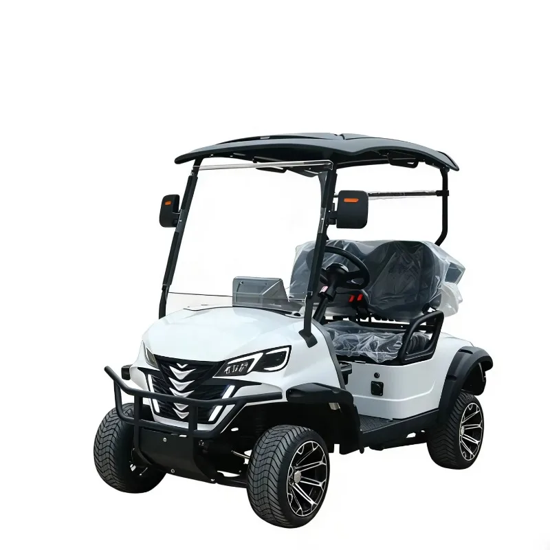 Hot Selling CE Certified White 2 Seater  Electric Golf Cart with 5KW AC Motor for Golf Course Transportation LXM