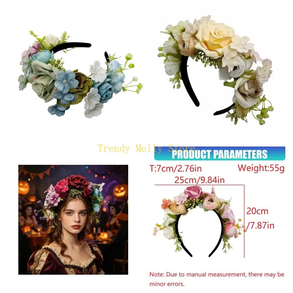 

N5KB Lovely Bright Colored Headband Soft Flexible Hair Band For Photoshoot Costume