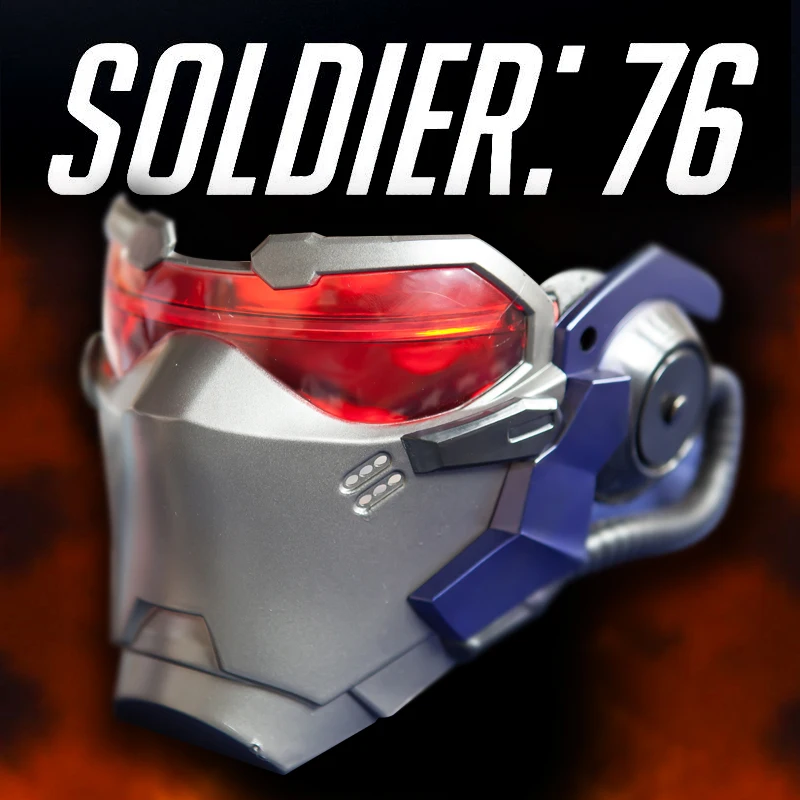 Anime SOLDIER:76 accessori Cosplay maschere da donna da uomo gioco intorno a Cos puntelli accessori per carnevale di Halloween maschera di terrore