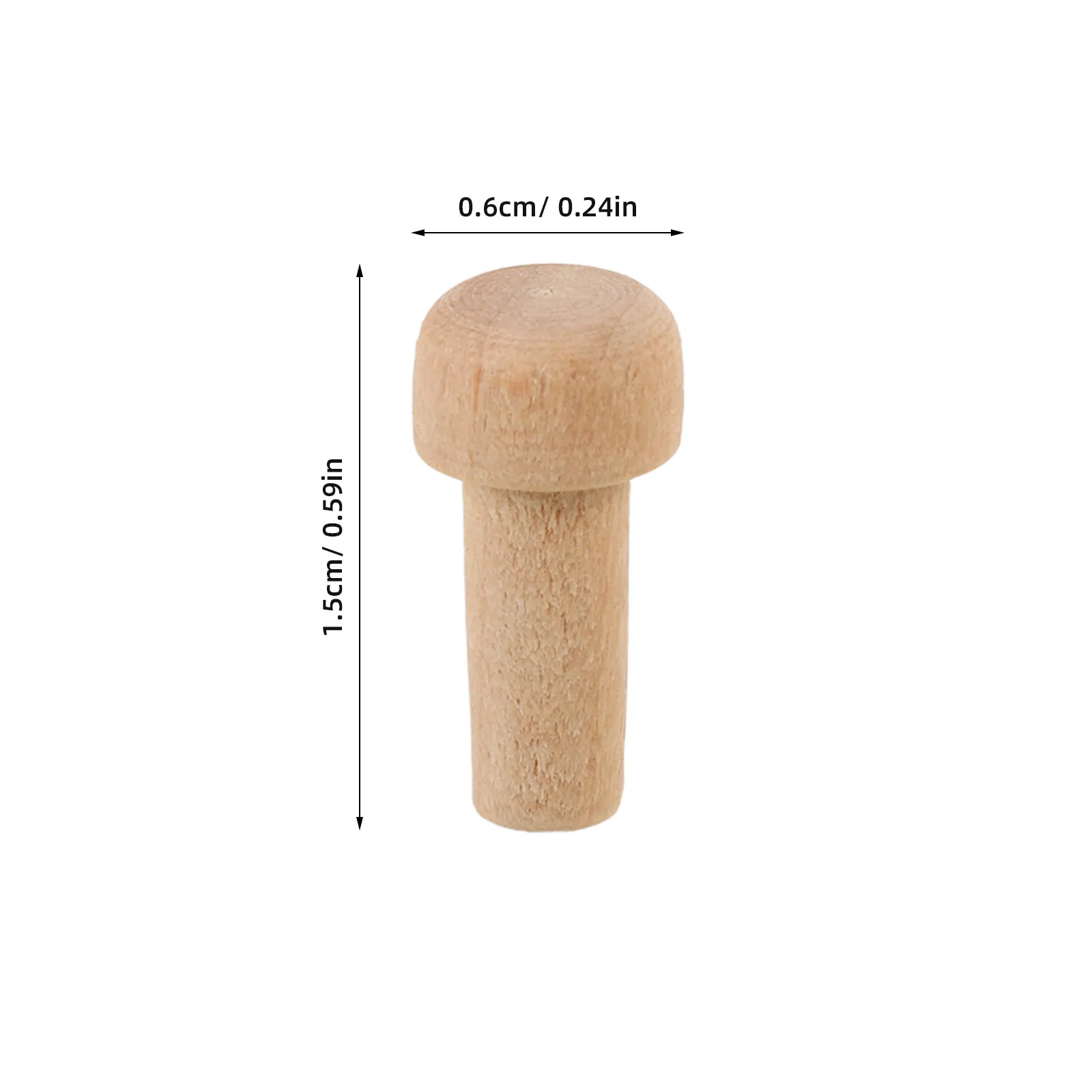 50Pcs Natural Wood Mushroom Knobs DIY Craft Pegs for Painting Staining Furniture Making and Home Decor Accessories