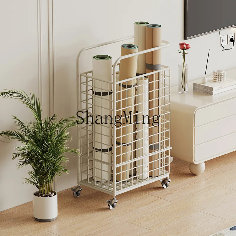 

FG yoga mat storage basket indoor household living room racket sports equipment removable storage shelf