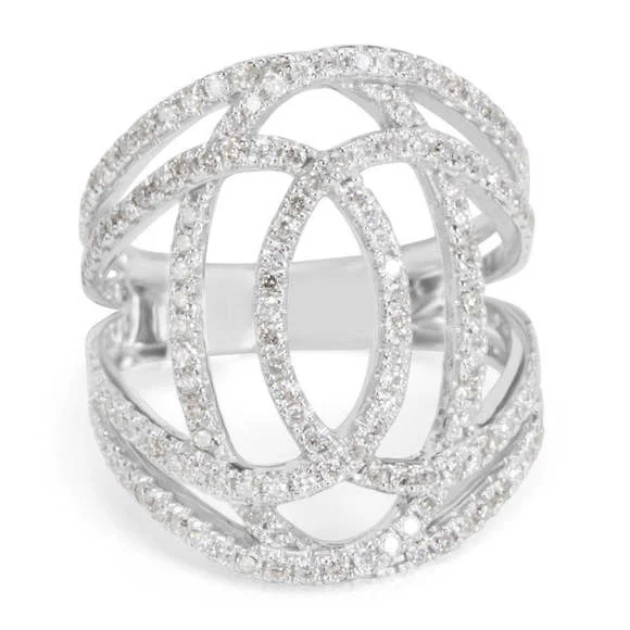 Exaggerated Hollow-Out Ring Jewelry For Women's Openwork Fashion Oversized 925 Silver Plated Ring Party Birthday Gift