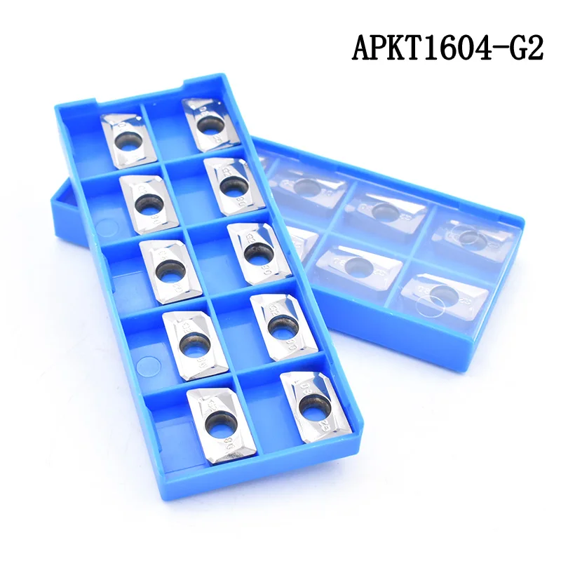 10pcs Carbide Inserts Cutter APKT1604PDFR-MA H01/ APKT1135PDFR-MA H01 for Aluminum Processing Lathe CNC Milling