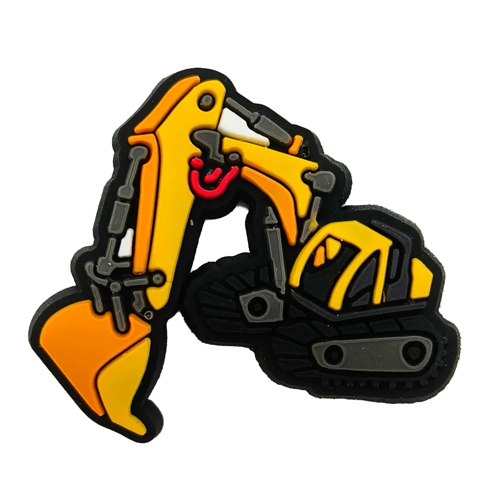 Sale 1Pcs Engineering vehicle Shoe Charms Decoration for Crocs Accessories Charms Clog Pin Bracelet Kids Friends Party Gift image 4