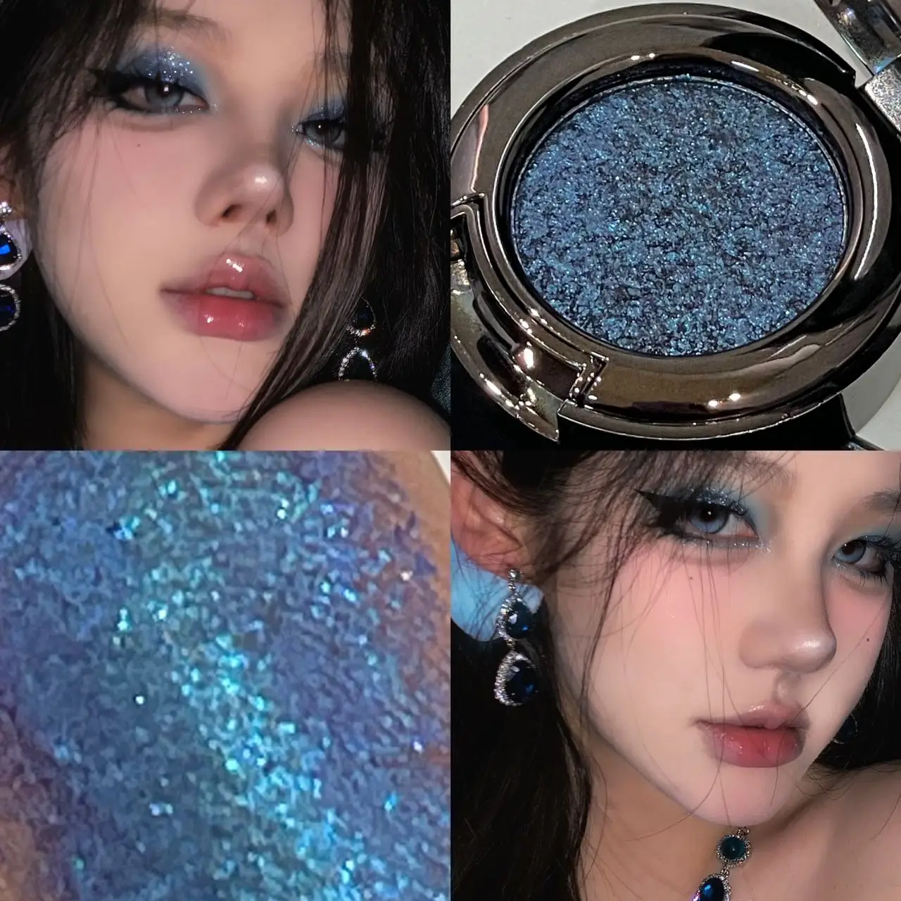 Eyeshadow–Mirror-Like Shimmer 14 Color, Chameleon Iridescent Finish, Breathable & Lightweight, Non-Fallout, Compact Size, Blenda