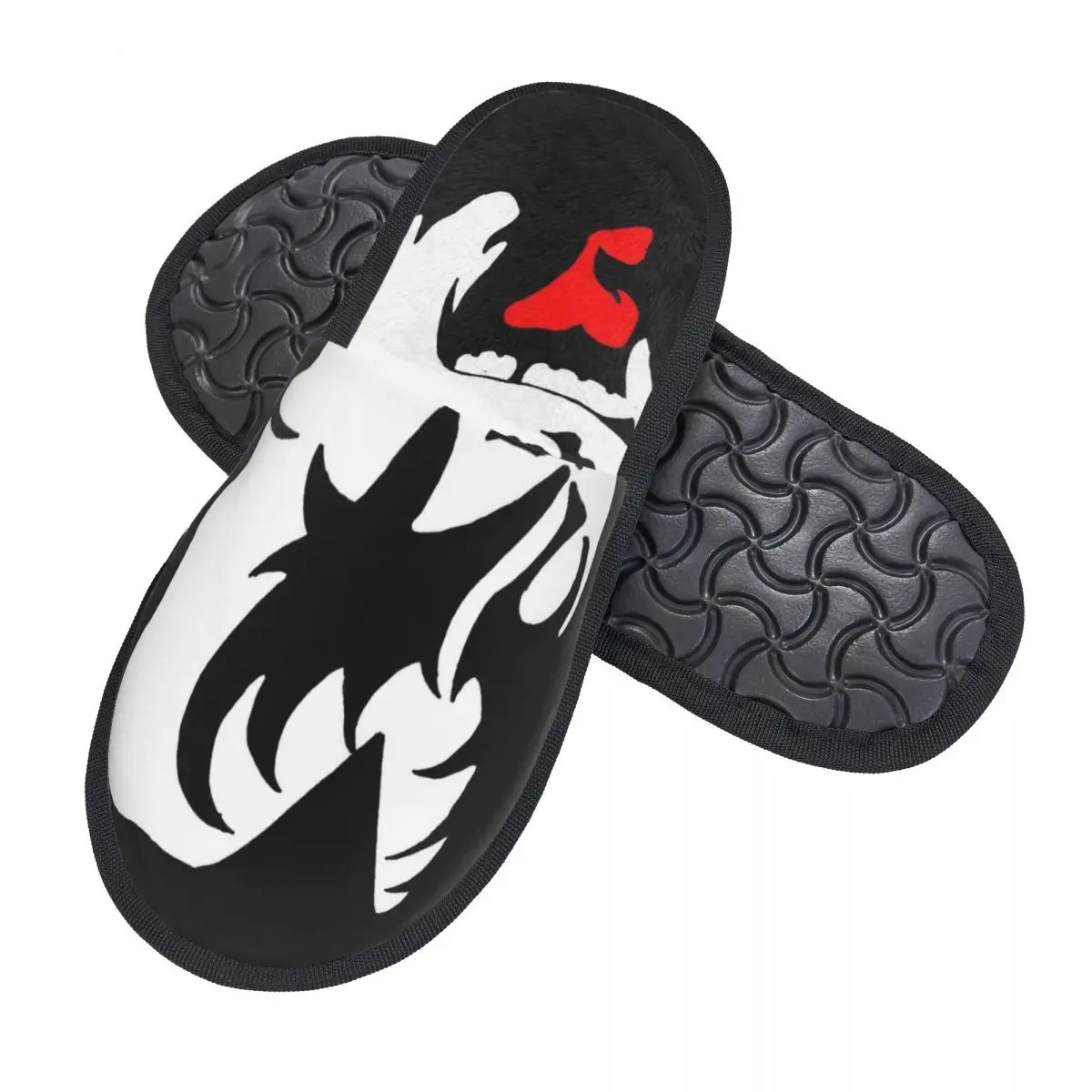 The Demon Kiss Band Gene Simmons Aksesori Crew sandal berbulu Pria Wanita sandal rumah spesial nyaman pantoufle homme