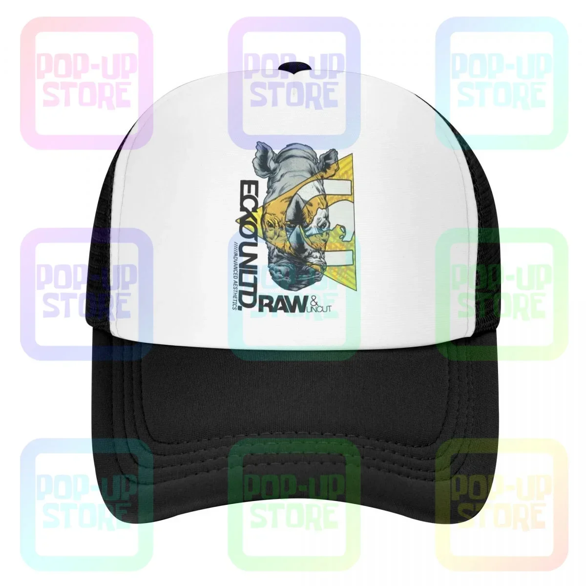 Ecko_Unltd Raw & Uncut Rhino Shiny Letter Gorra de béisbol Gorras de camionero Protector solar transpirable Empalme Best Seller Best