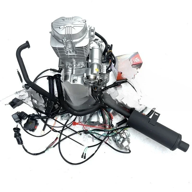 Four-wheeled ATV go-kart, motorcycle parts machine 250CC air-cooled reverse gear machine hand clutch off-road engine