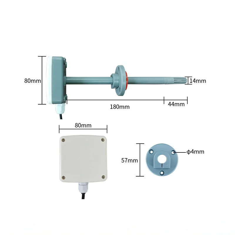 Temperatur Feuchtigkeit sensor Rohrtyp Messgerät Kanal typ Feuchtigkeit und Temperatur Sensor-RS485