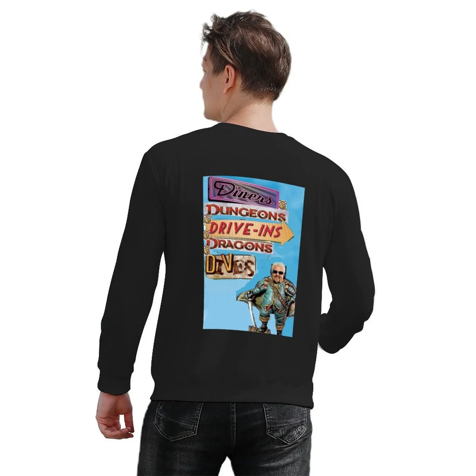 Diners Dungeons Drive-Ins Dragons Dives البلوز الرجال الملابس النمط الياباني الرجال قميص العرق مجموعة بلوزات للرجال