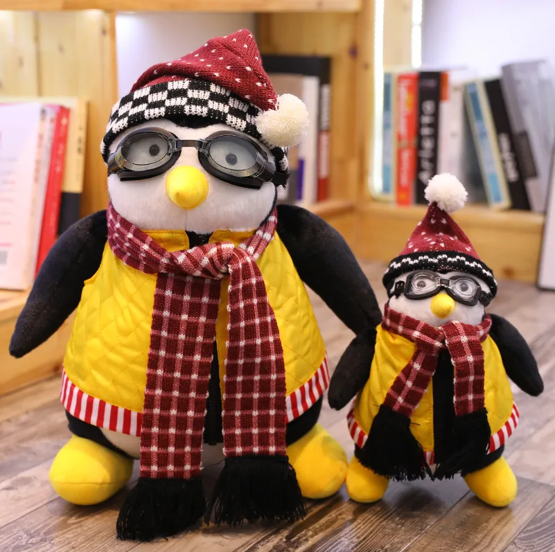 27 cm Friends Hugsy Plush Toys Joey's Friend Penguin Dolls Plushie Figure Stuffed Animal Hagi Removable Clothes Gift for Fans