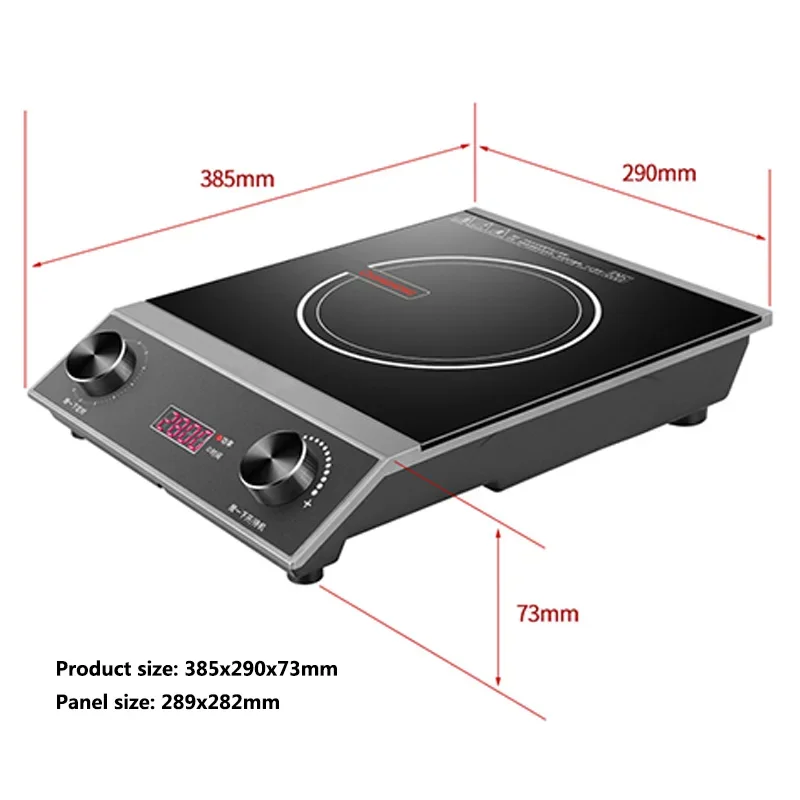 Cocina de Inducción de alta potencia para el hogar, horno inteligente de 2800W, no comercial, con batería de alta potencia