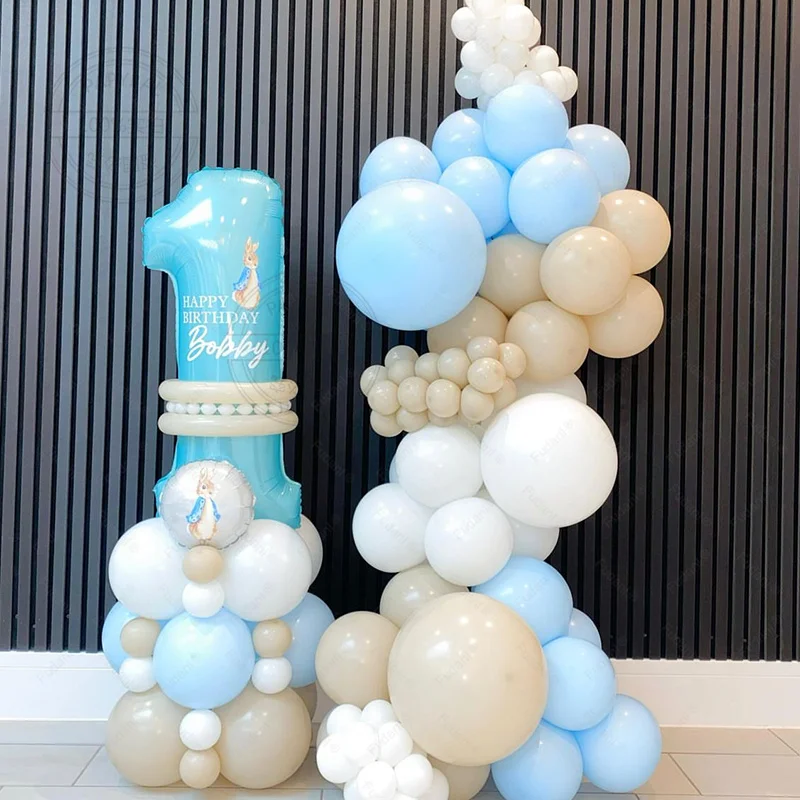 

122 шт., синие и белые латексные лампы для мальчиков и девочек