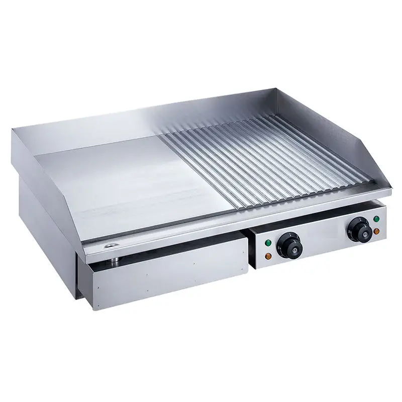 Commercial Hotel Restaurant Table Top Stainless Steel Grill Griddle Teppanyaki Griddle Flat Grill Countertop