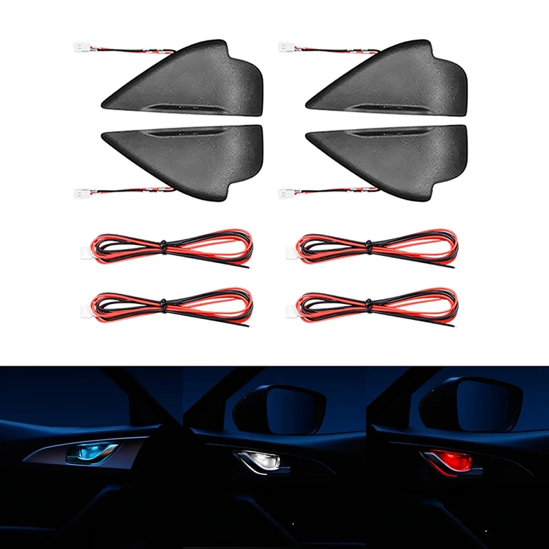 Car LED Door Bowl Armrest Atmosphere Light Door Bowl Handle Frame Light For Mazda Atenza CX-3 CX-5 CX-8