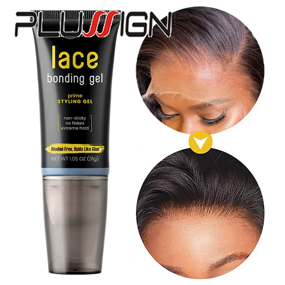 

1.05Oz Invisible Trasparent Lace Bonding Gel Temporary Daily Hold For Lace Front Wigs Baby Hair Styling Glue Strong Hold Lace Gl
