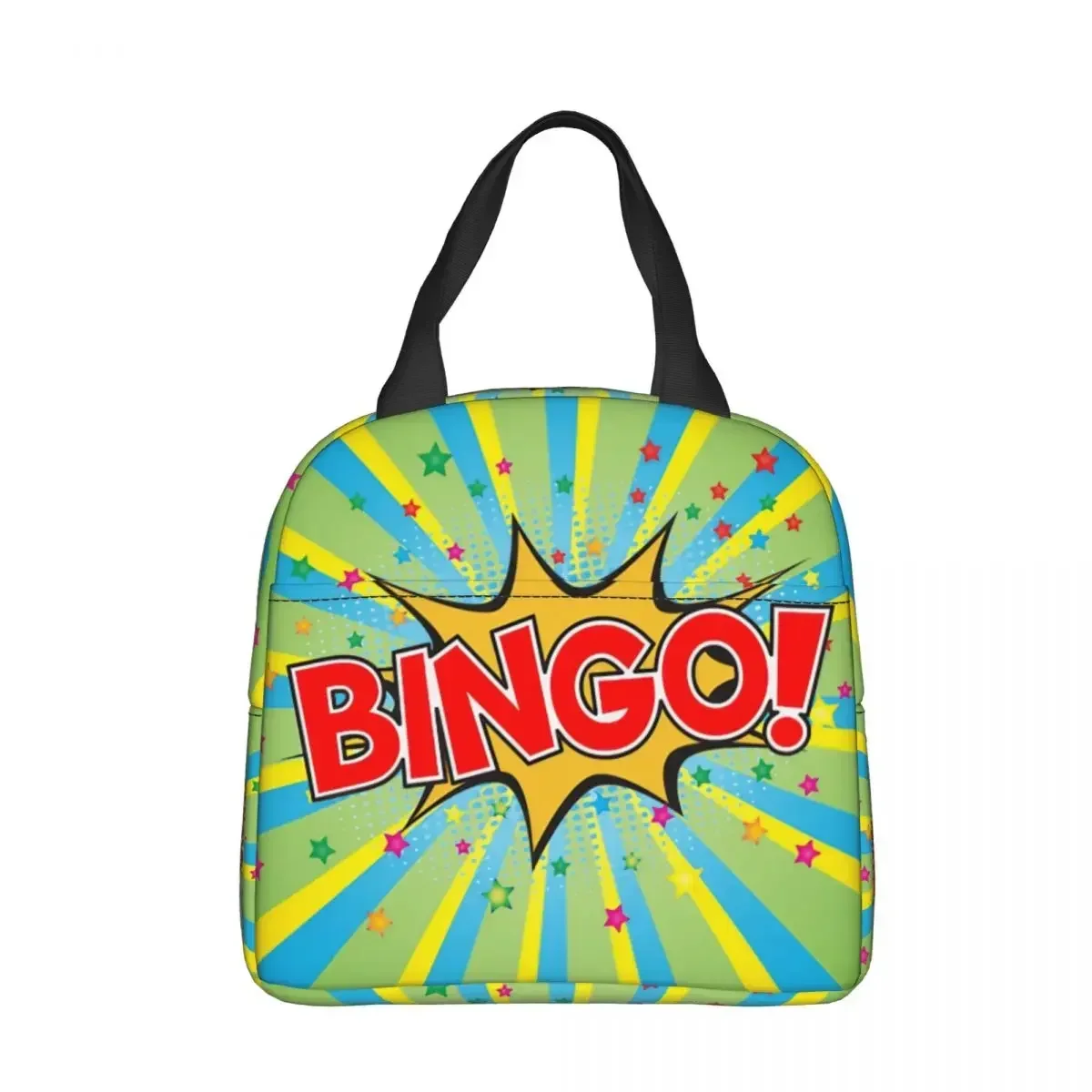 

Bingo Game Insulated Lunch Bags Leakproof Meal Container Thermal Bag Tote Lunch Box Office Travel Bento Pouch