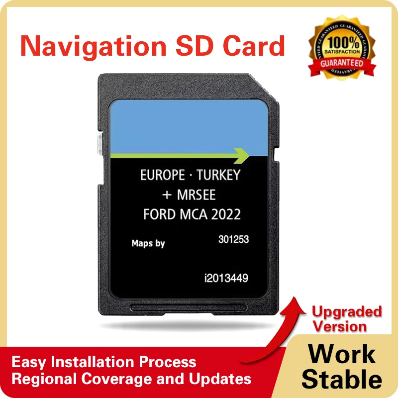 Naving Sat Nav Map UK for Ford S-Max 2010-2015 Europe New Version Data SD Card Mondeo MCA 2022