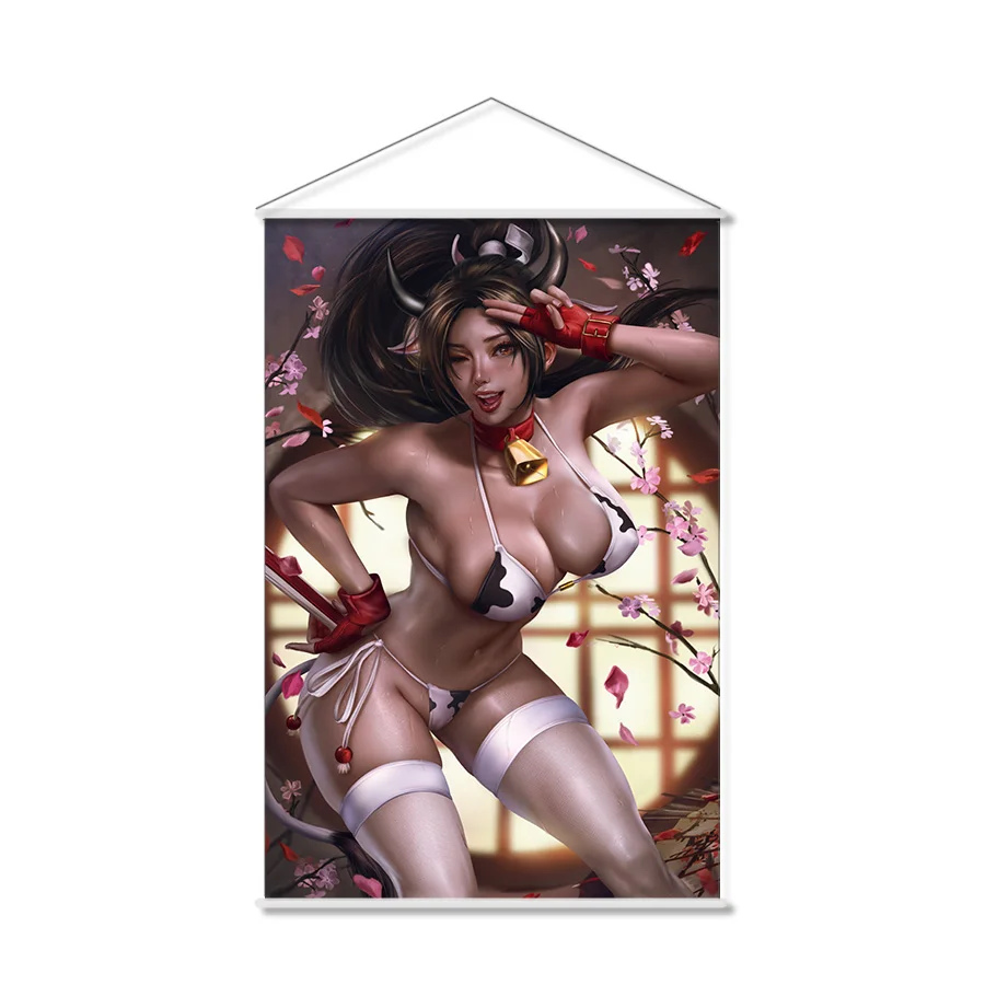 Sexy Mai Shiranui Anime Wall Scroll Hanging Poster Home Decor Painting