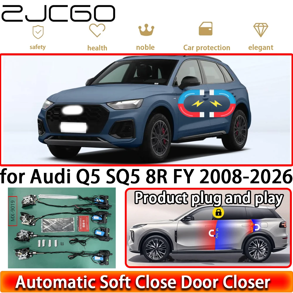 

ZJCGO for Audi Q5 SQ5 8R FY 2008-2026 OEM Soft Close Door Kit Power Closing Latch System Auto Pull Door Easy Close Plug & Play