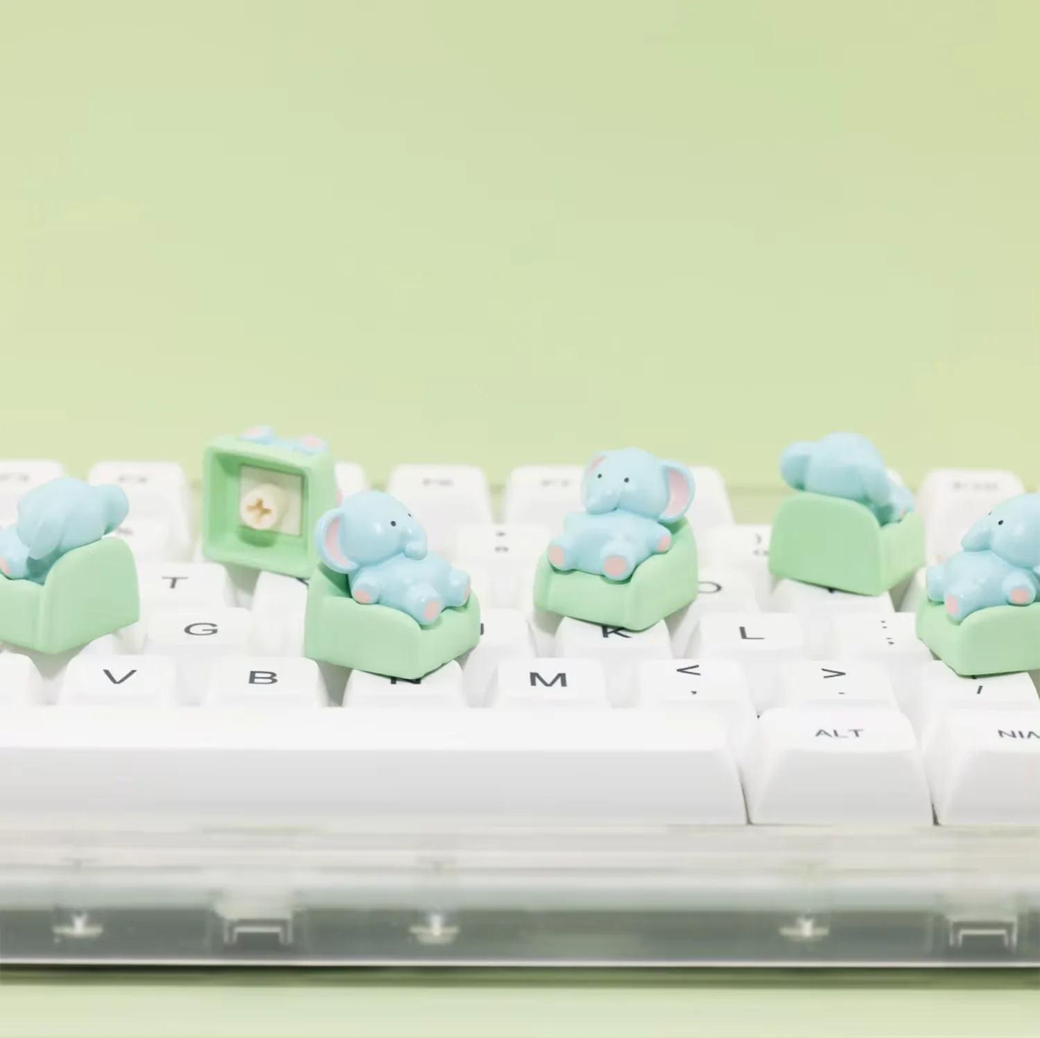 3d Cartoon Keycaps Elephant Resin Diy Custom Keycaps Personalized Cute Key Caps For Cherry Mx Switches Mechanical Keyboard