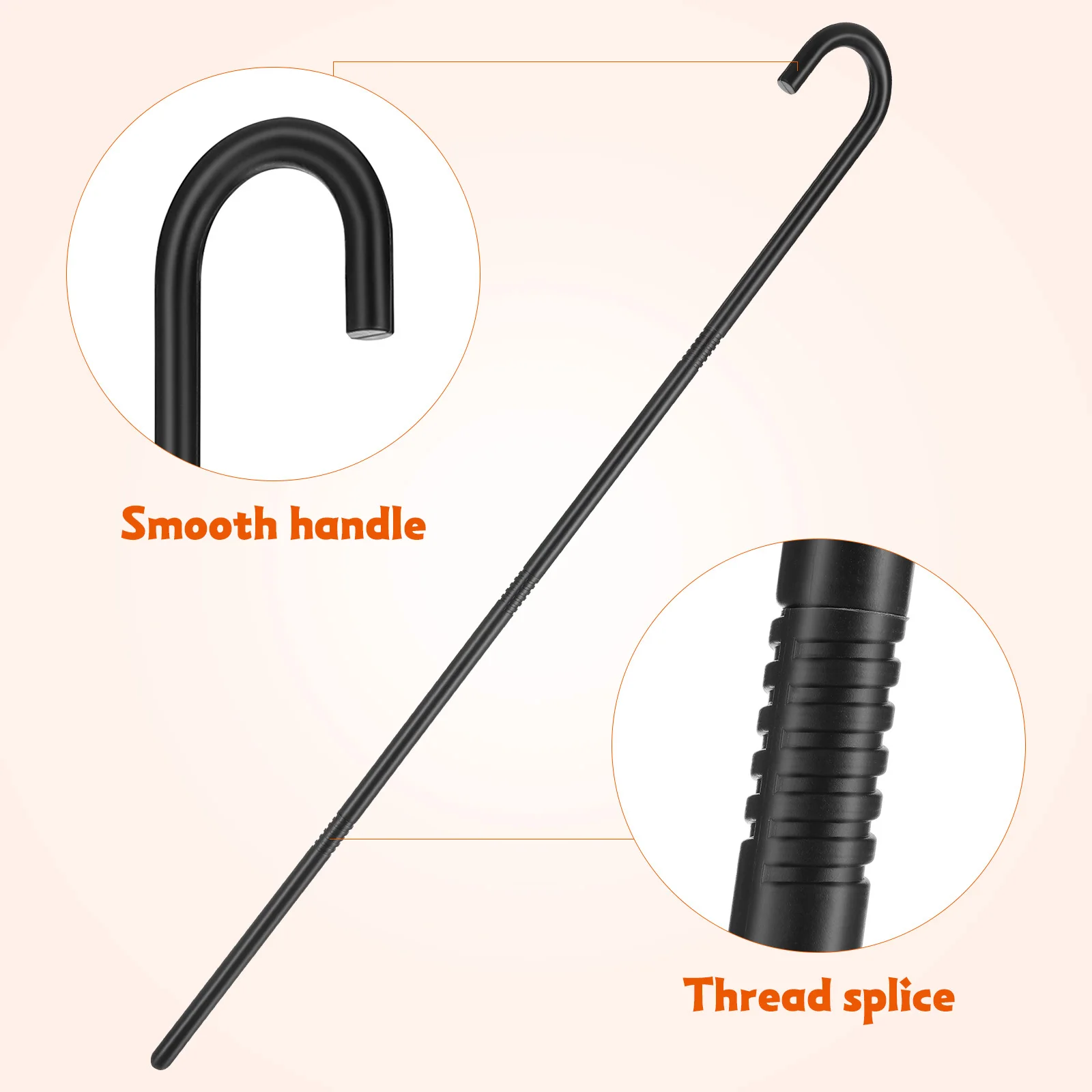 Magician Crutch Stick for Kids Halloween Costume Party Decorative Walking Cane Stage Performance Prop Dancing Accessory Gift