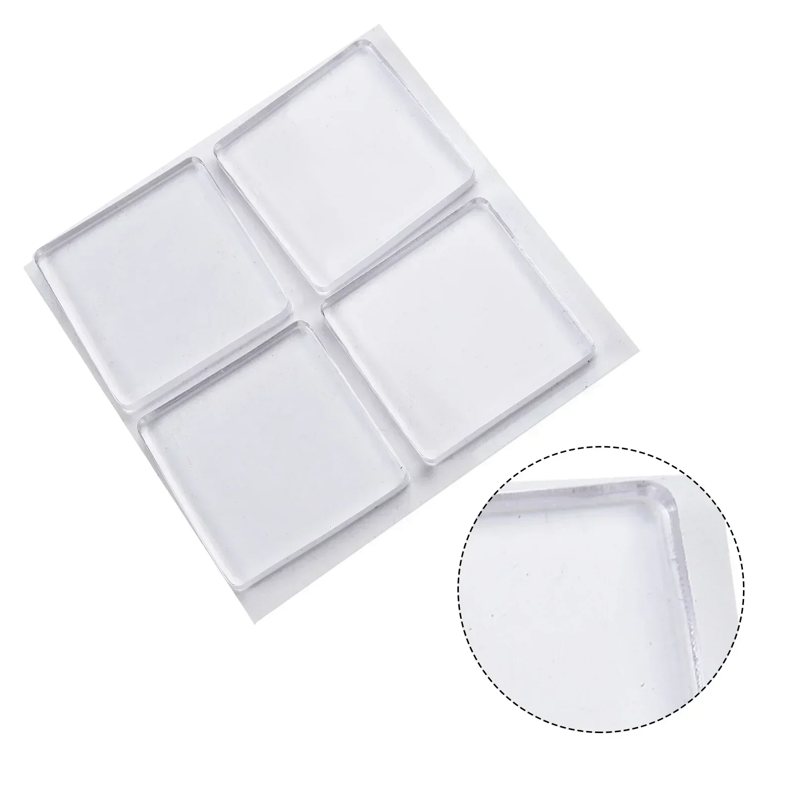 4PCS/Set Mat Transparent Washing Machine Shock Absorbing Non-toxic Pad Anti Vibration Silicone Portable Non-Slip