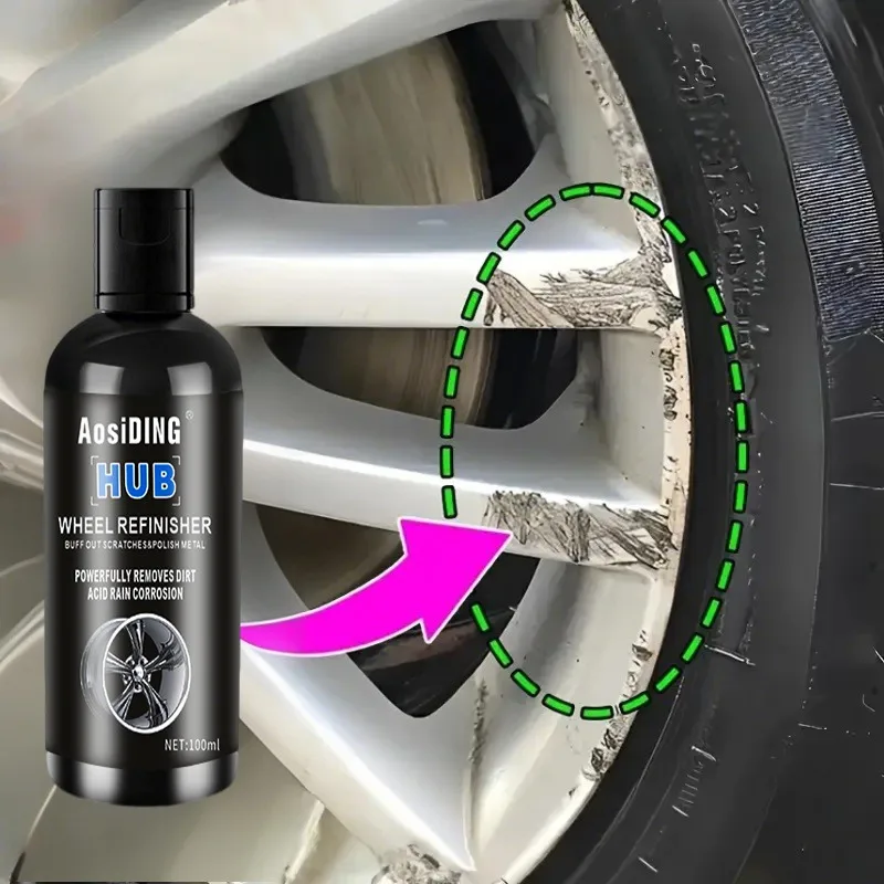 Car Wheel Rim Scratch Repair Polishing Paste Alloy Steel Hub Tire Scuff Remover Restorer Kit