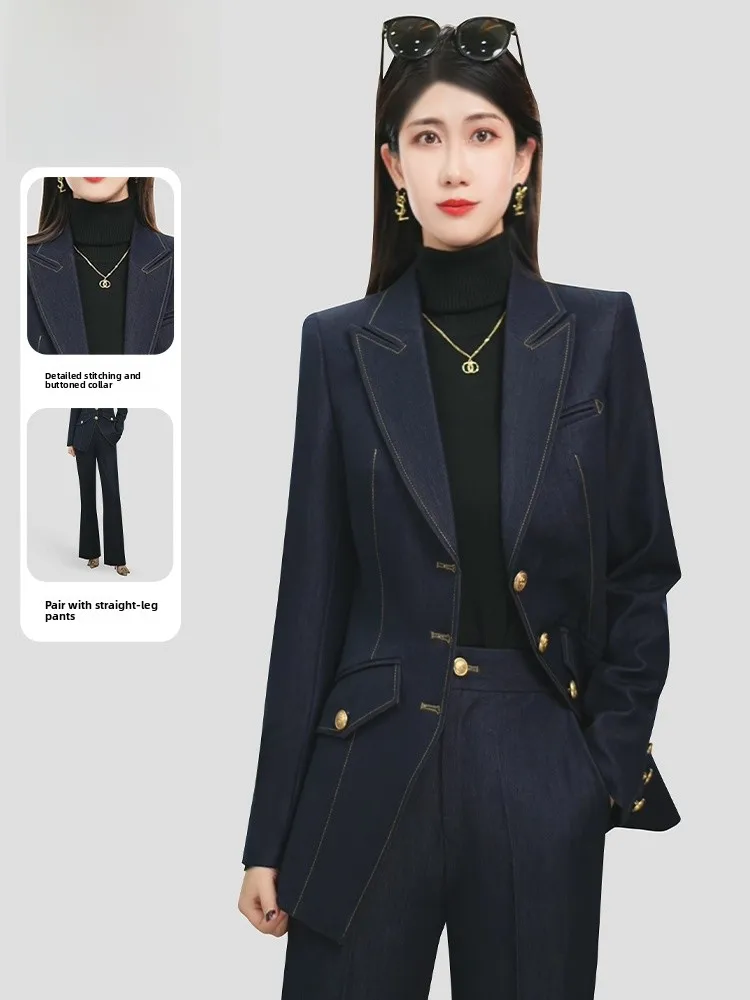 Ele ensemble de costume pour femmes décontracté Faion minceur professionnel automne hiver nouveau Design loisirs Sle carrière femmes