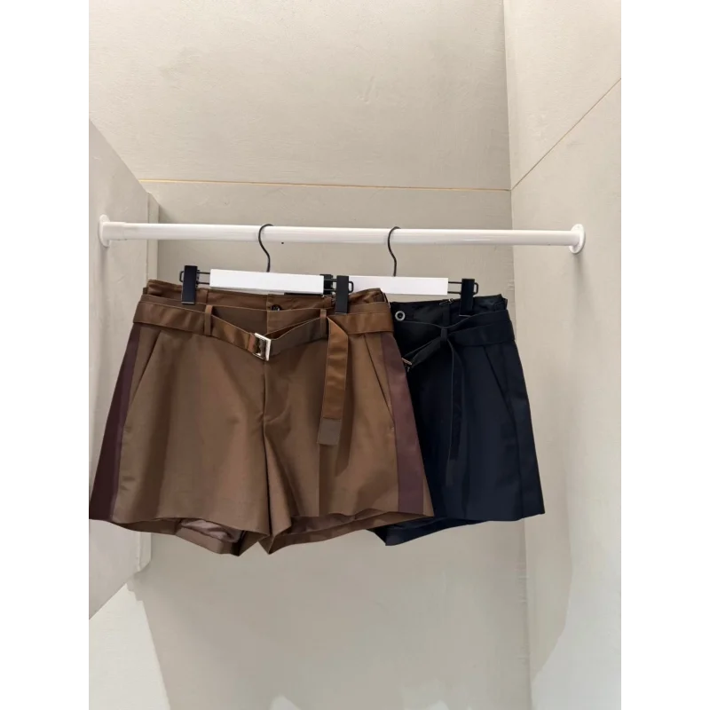 

SAC Japanese design sense high waist casual splicing casual shorts