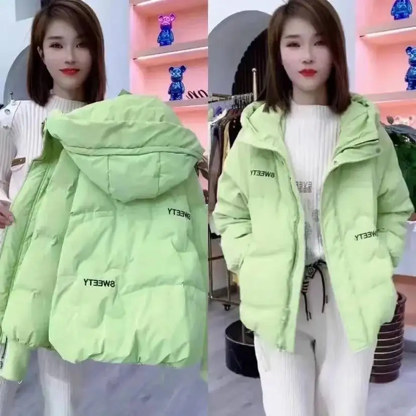 

Autumn Winter Warm Thicken Parka 2025 New Hooded Down Padded Jacket Korean Loose Women Cotton Coat