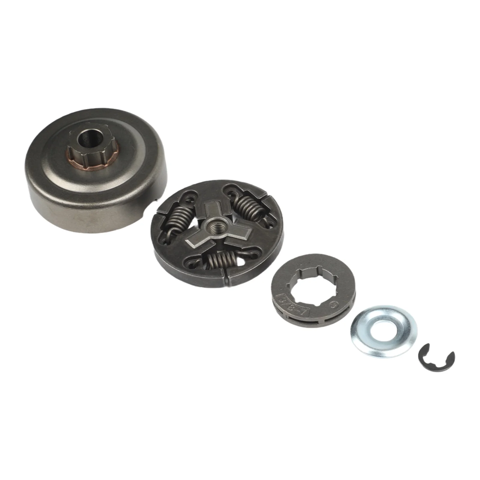 3/8 7T Clutch Drum and Clutch Assembly Kit for CS-310 CS-352 305S 340S Replaces 99944400395 with Retaining Ring and Sprocket