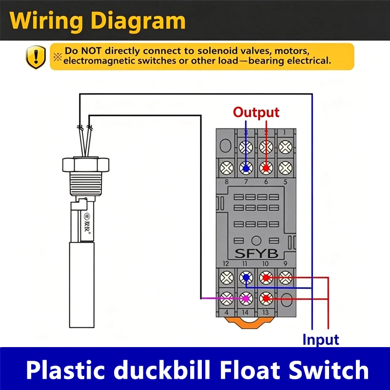 Schwimmerschalter zur Seitenmontage 0-110V 220V Entenschnabeltyp Automatischer Flüssigkeitsstandsensor zur Wassertanksteuerung – Detail 5
