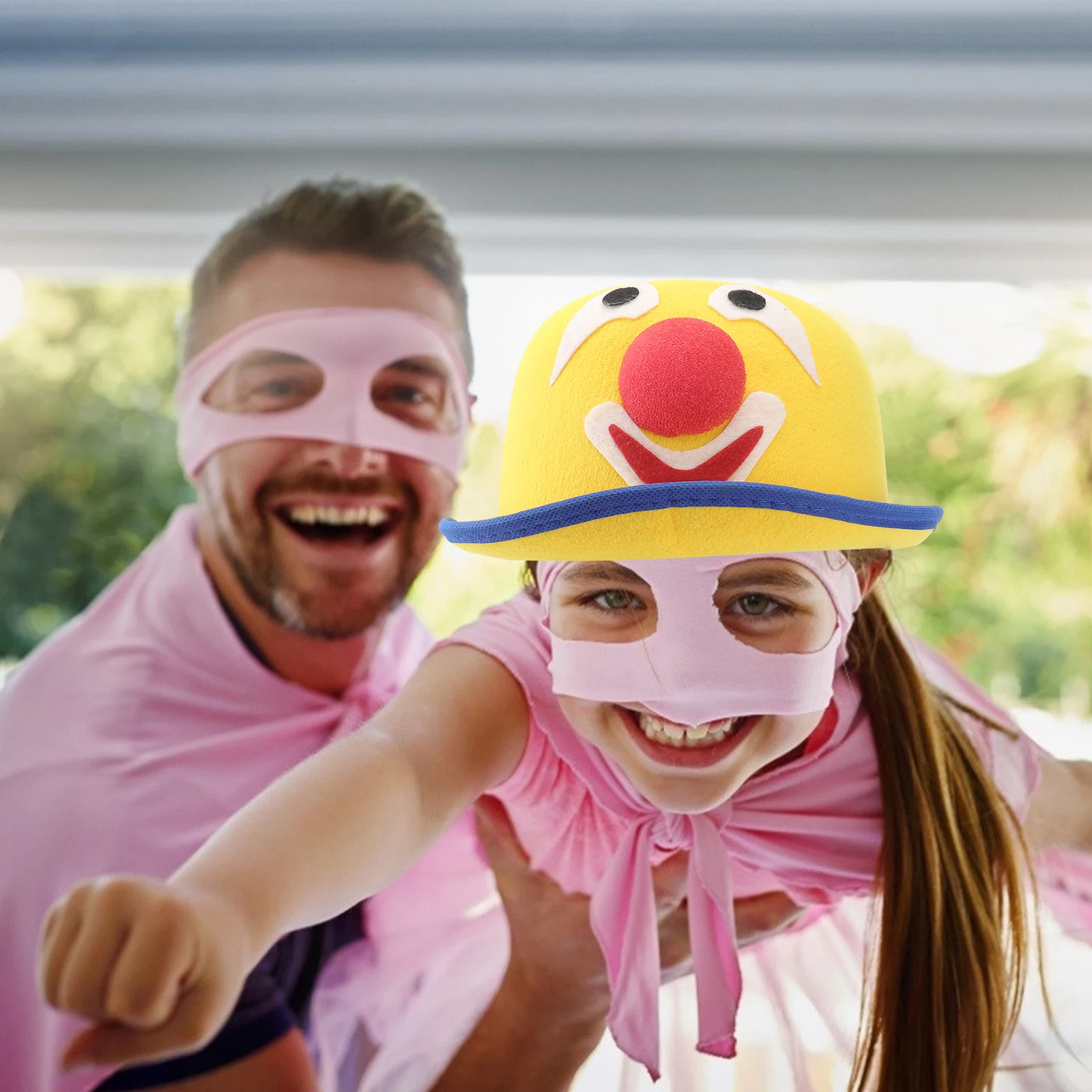 

Colorful Round Hat Dome Hats Clothing Clown Funny Costume Cosplay Child Party for Kids