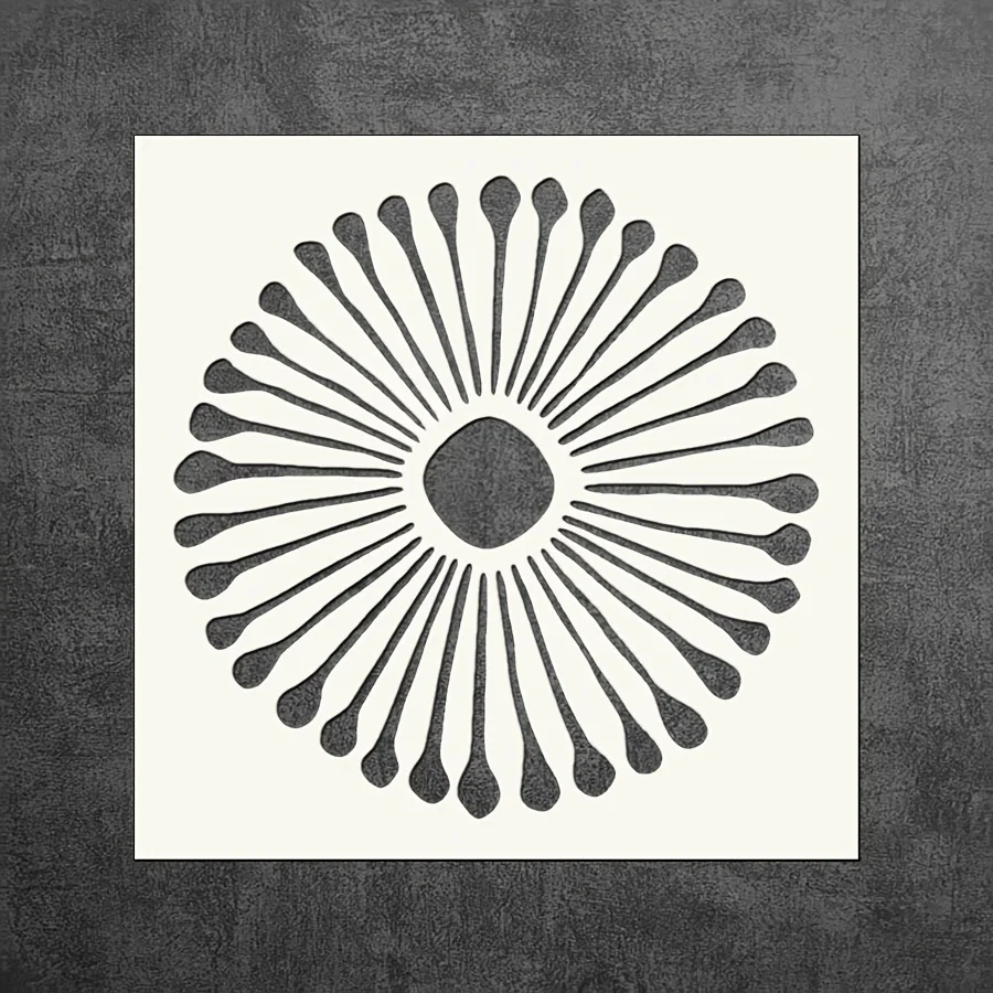 قطعتان من استنسل ديكور الحائط من أمة الله |   قابلة لإعادة الاستخدام |   لوحة البخاخة DIY |   النمط البوهيمي |   قالب بلاط الأثاث